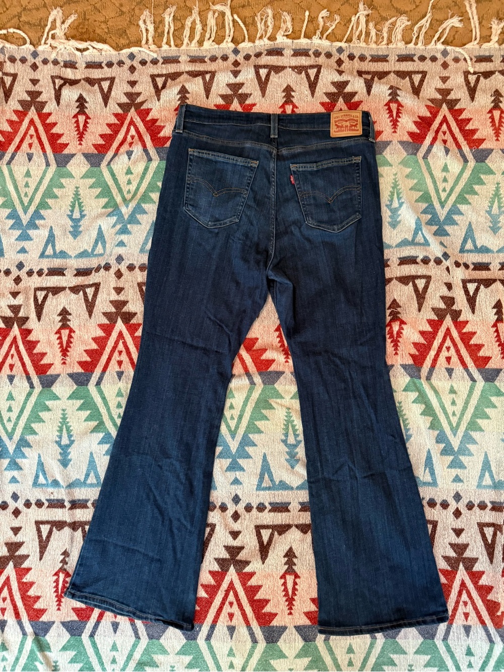Levi's Women's Dark Blue Flare Jeans - Picture 4 of 6